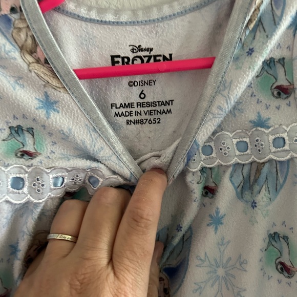 Disney Frozen Girls Flannel Nightgown - Picture 2 of 3